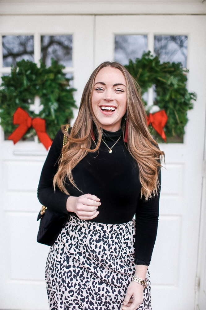 Holiday Leopard Skirt Look • Brittany Ann Courtney