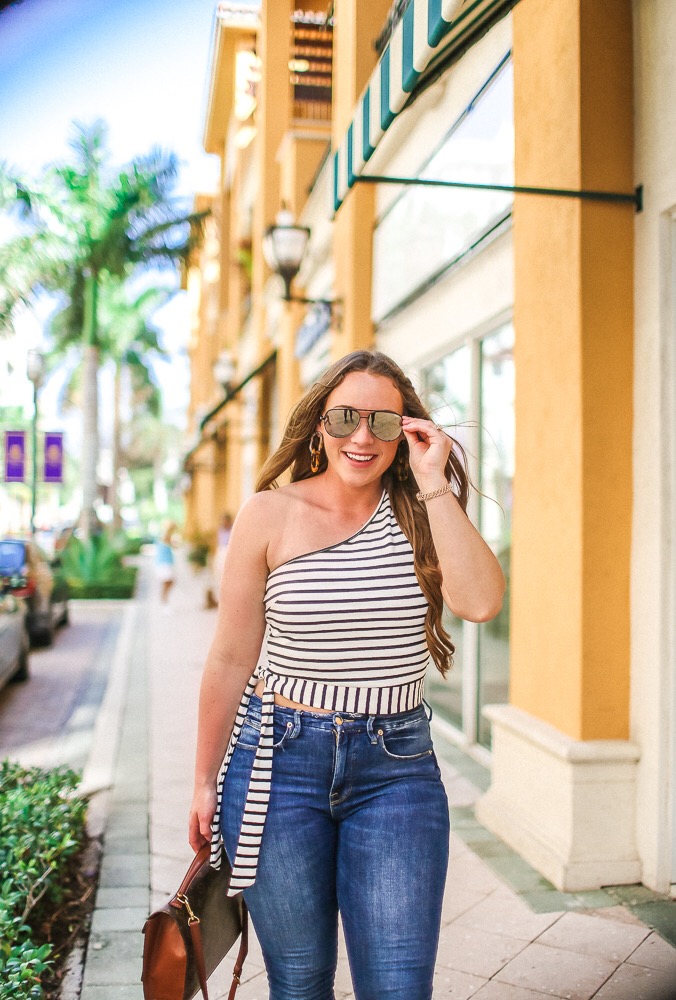 Stripe One Shoulder_NAKD_BRITTANYANNCOURTNEY_BocaRaton