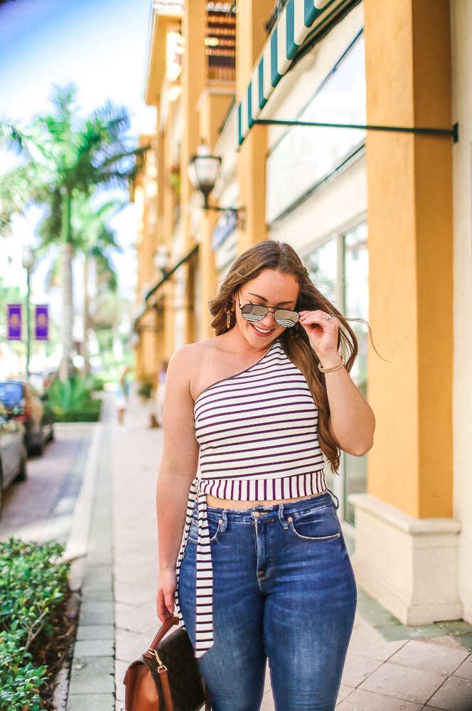 Stripe One Shoulder_NAKD_BRITTANYANNCOURTNEY_BocaRaton