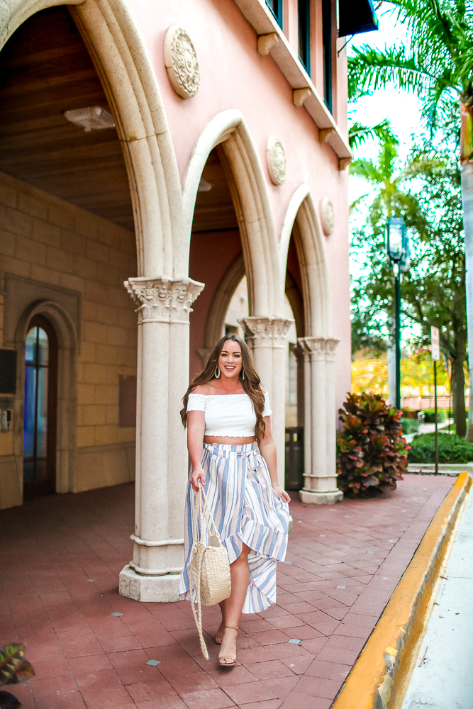 Stripe Wrap Skirt Asos Brittany Ann Courtney