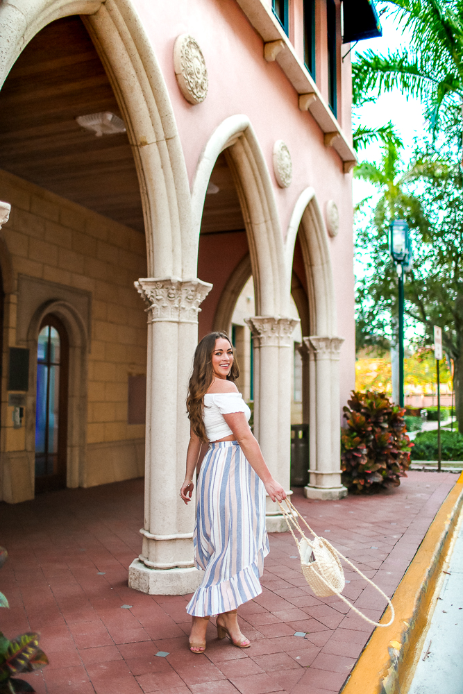 Stripe Wrap Skirt Asos Brittany Ann Courtney 