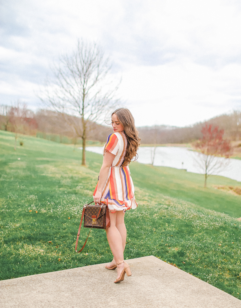 Stripe Wrap Dress