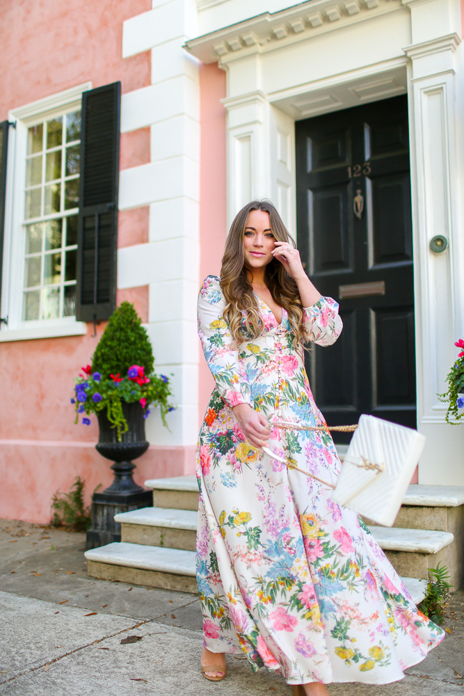 Chicwish Spring Floral Maxi Dress