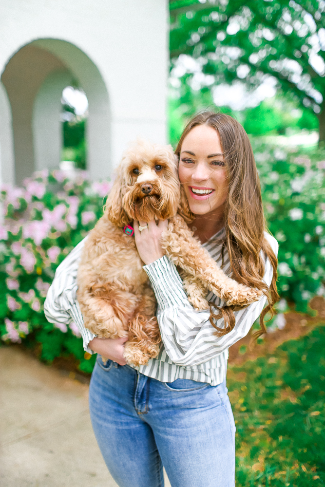 Stripe Shirred Top