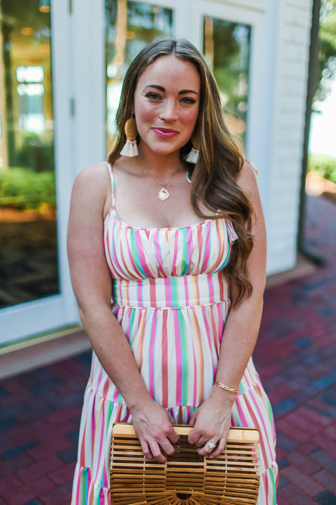 Rainbow Stripe Maxi Dress