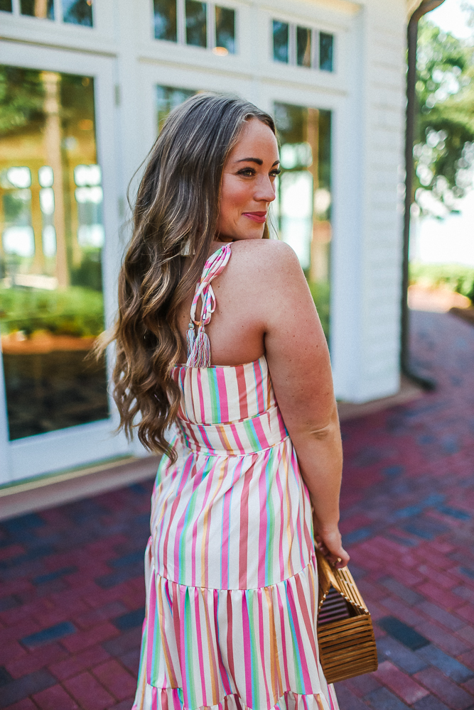 Rainbow Stripe Maxi Dress
