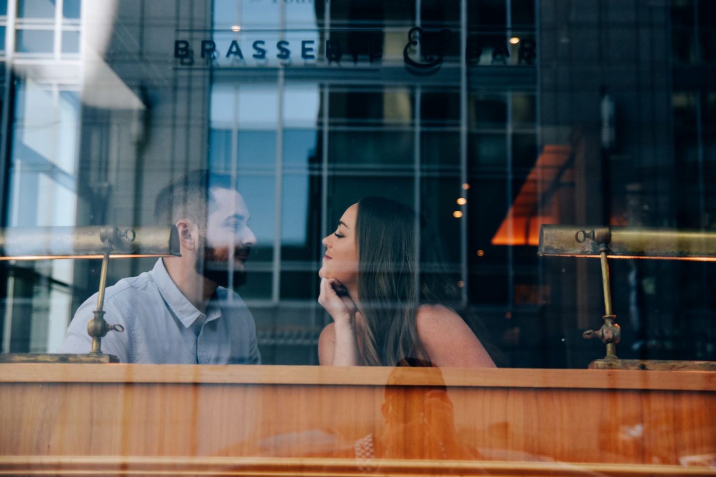 Couple in window