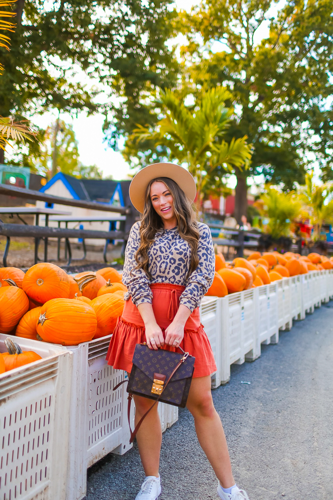 Flared Short Skirt Fall Outfit