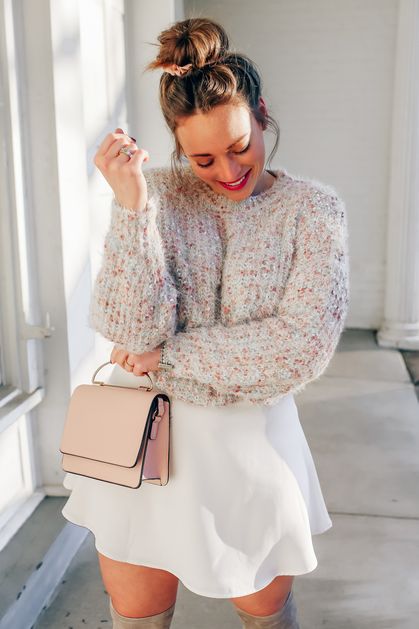 Velvet Scrunchie Top Knot Bun