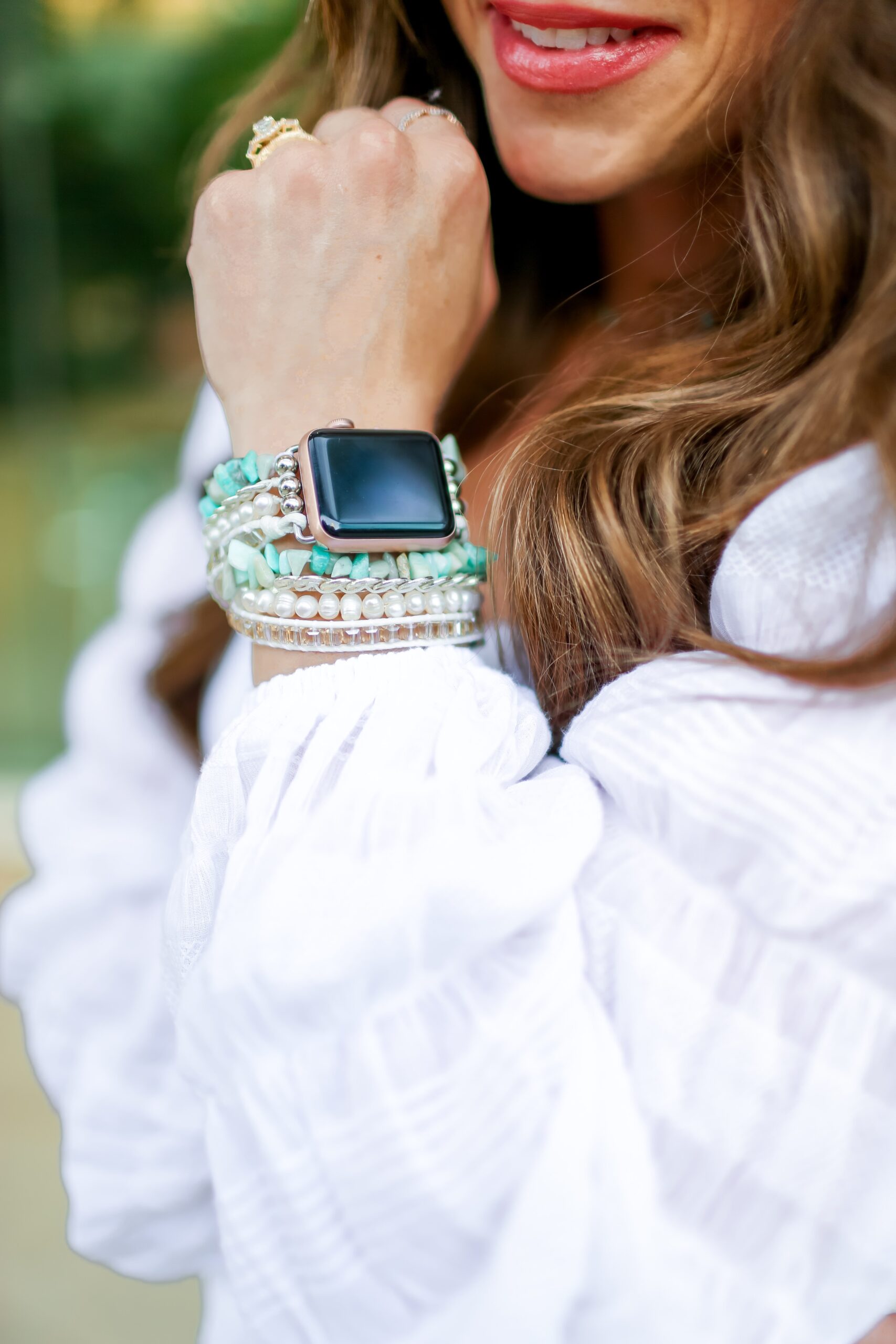 Brittany Ann Courtney wearing  Victoria Emerson Apple Watch Band 