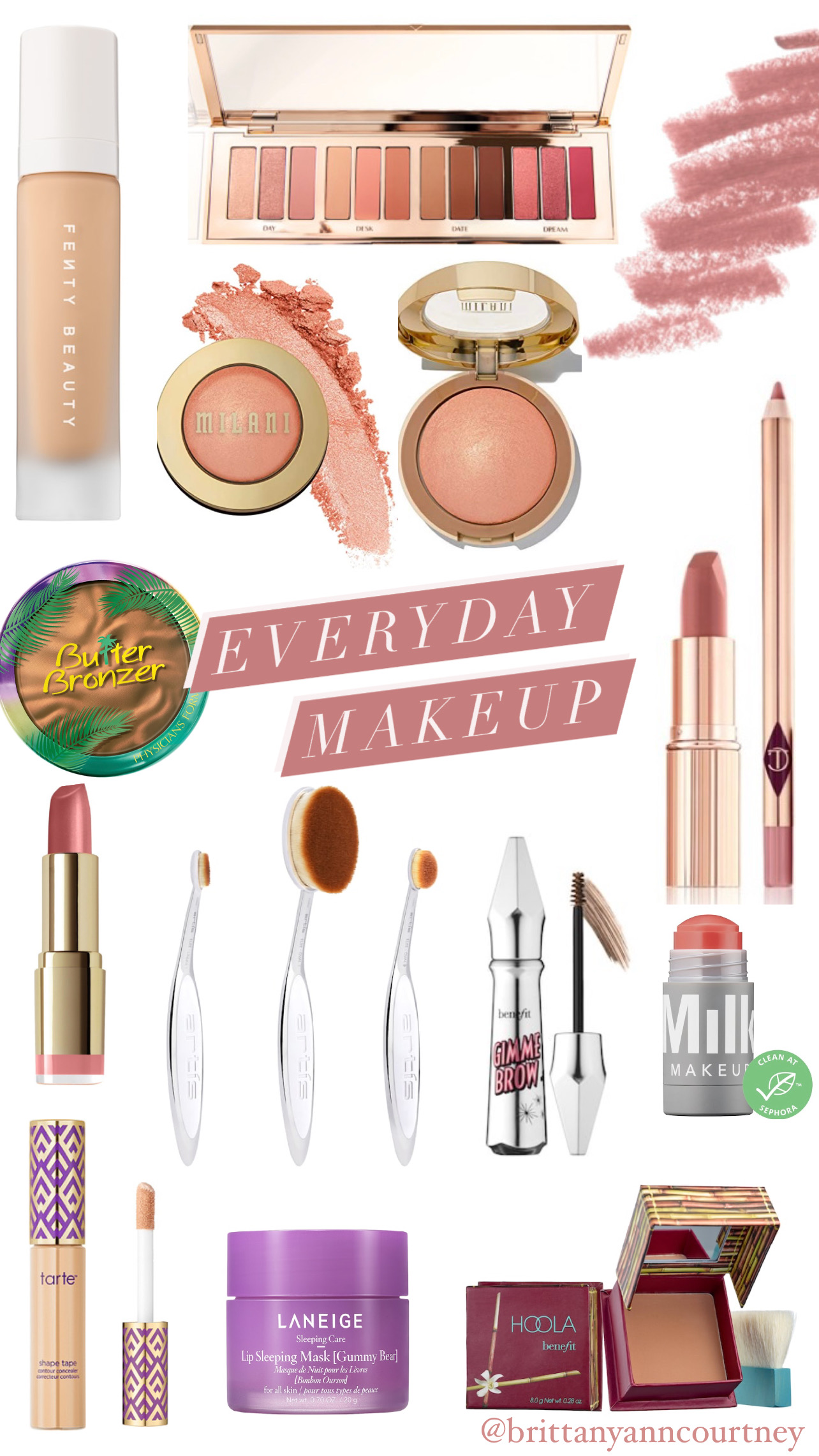 Everyday Make Up Collage Brittany Ann Courtney