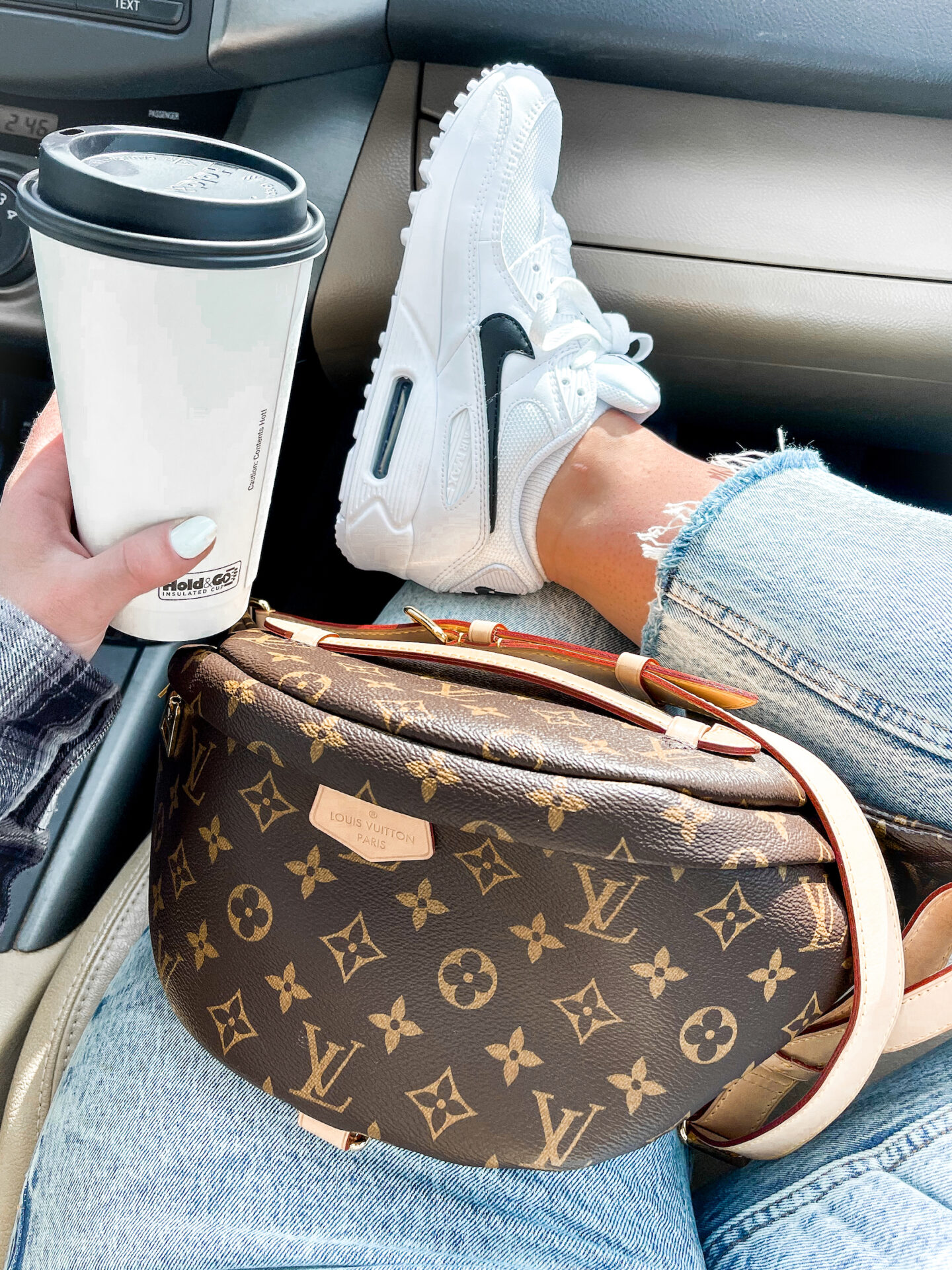 Nike Air Max and Louis Vuitton Bum Bag 