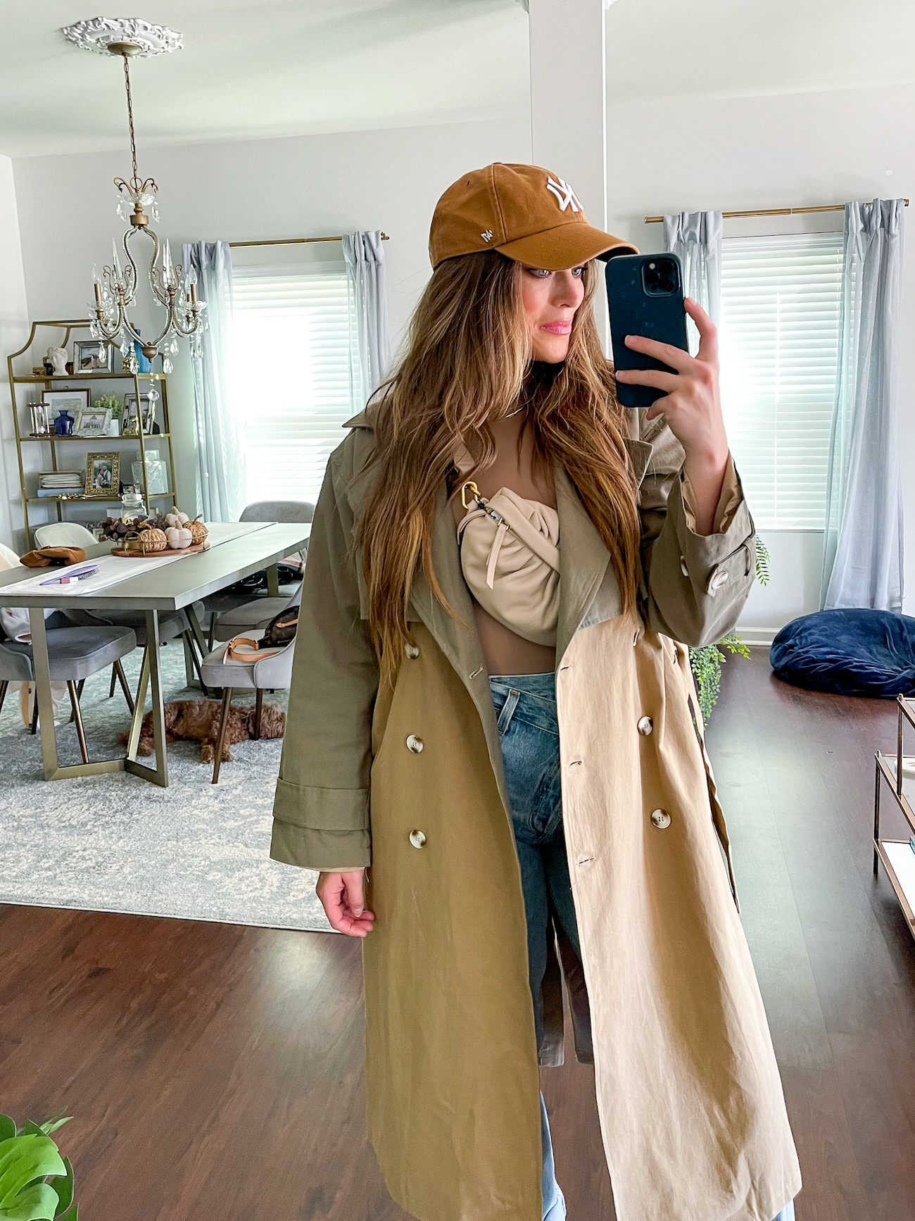 Two Tone Trench Coat