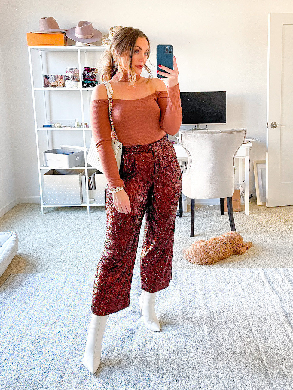 I've got my party pants on  A holiday look with Express