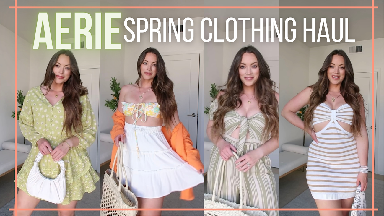 Aerie Spring Clothing Haul Youtuber Brittany Ann Courtney